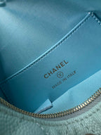 Pearl-Chain Quilted Mini Hobo Bag