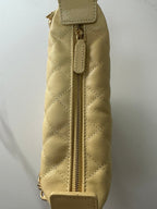 Pearl-Chain Quilted Mini Hobo Bag