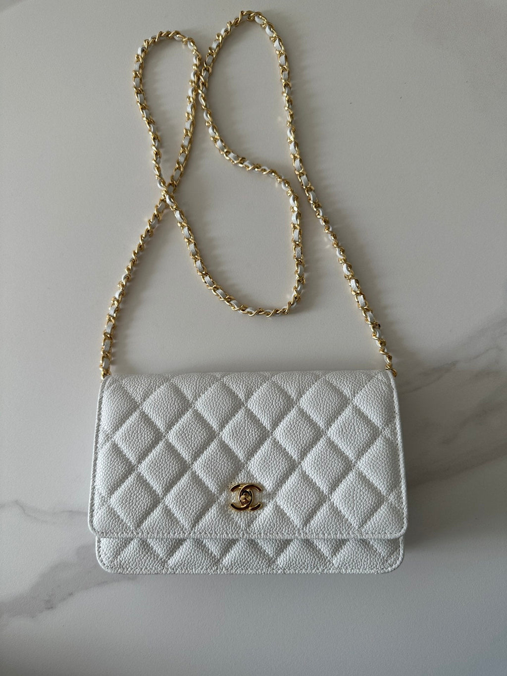 Quilted Classic Wallet on Chain