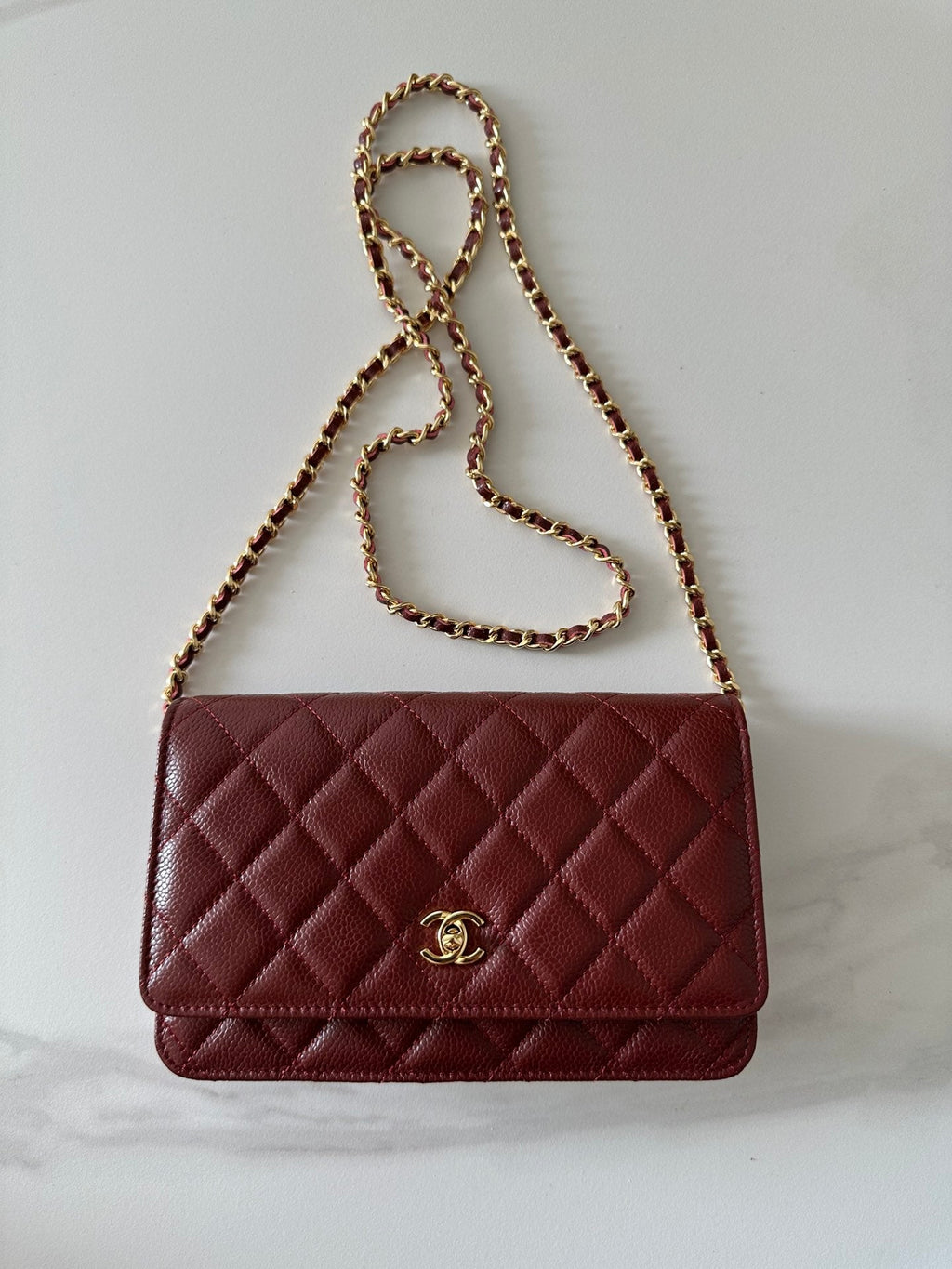 Quilted Classic Wallet on Chain