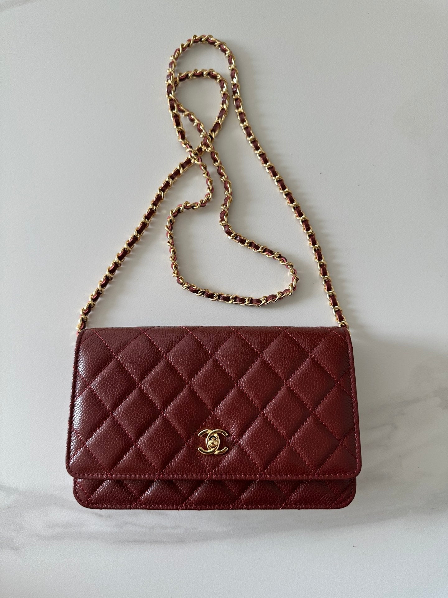 Quilted Classic Wallet on Chain