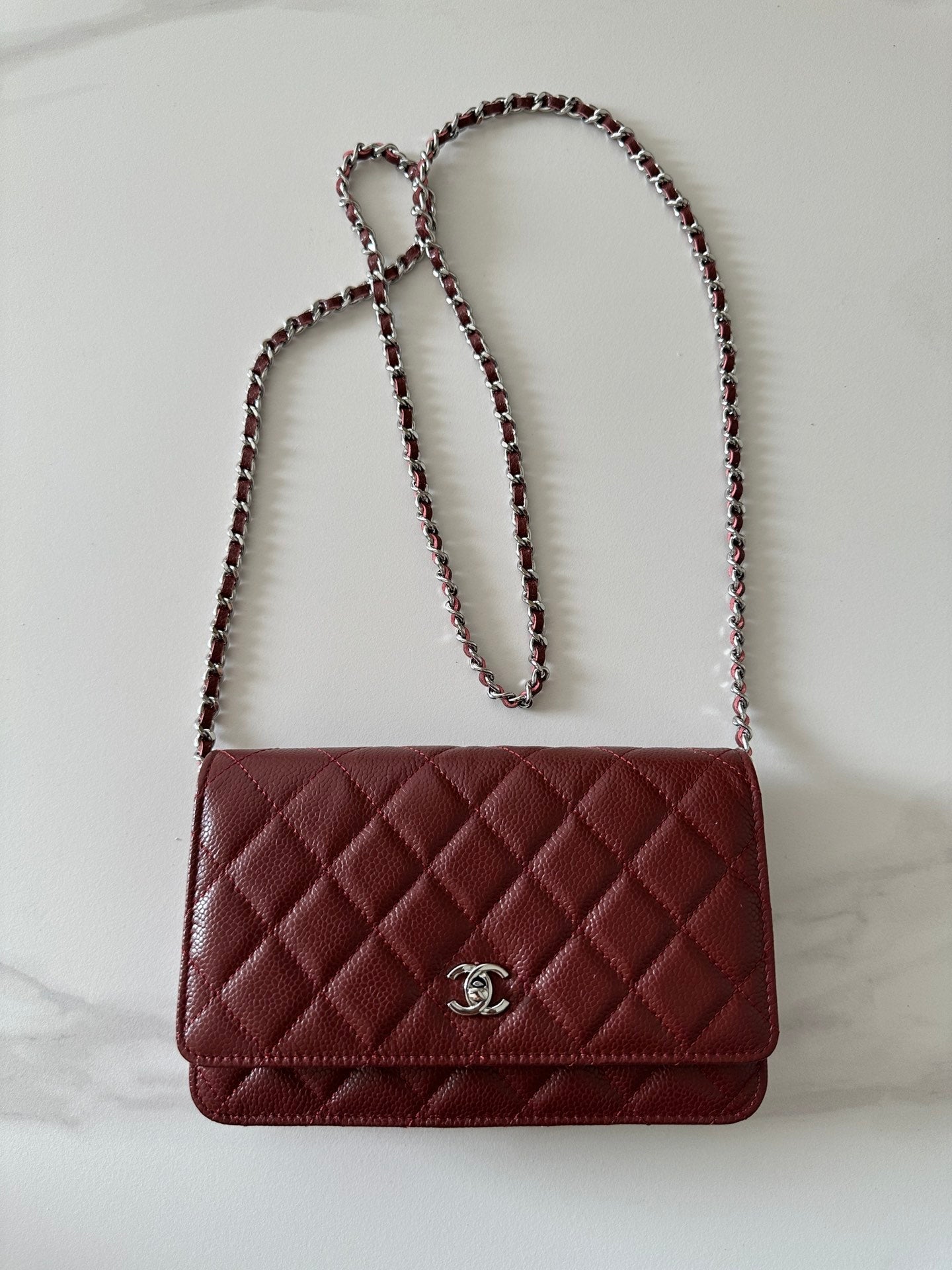 Quilted Classic Wallet on Chain