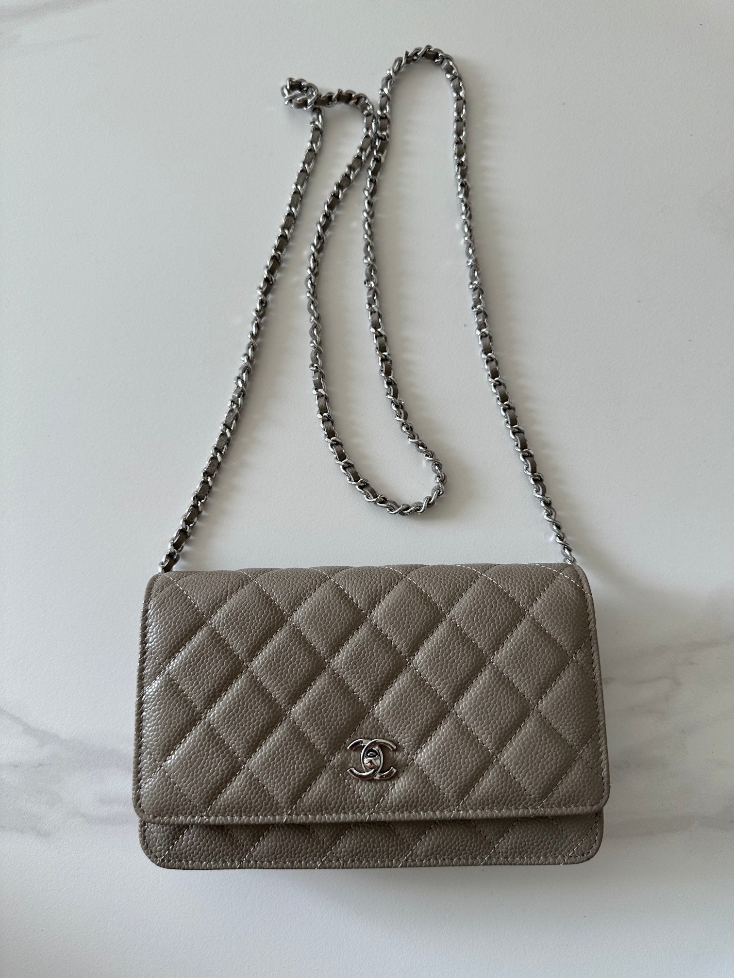 Quilted Classic Wallet on Chain