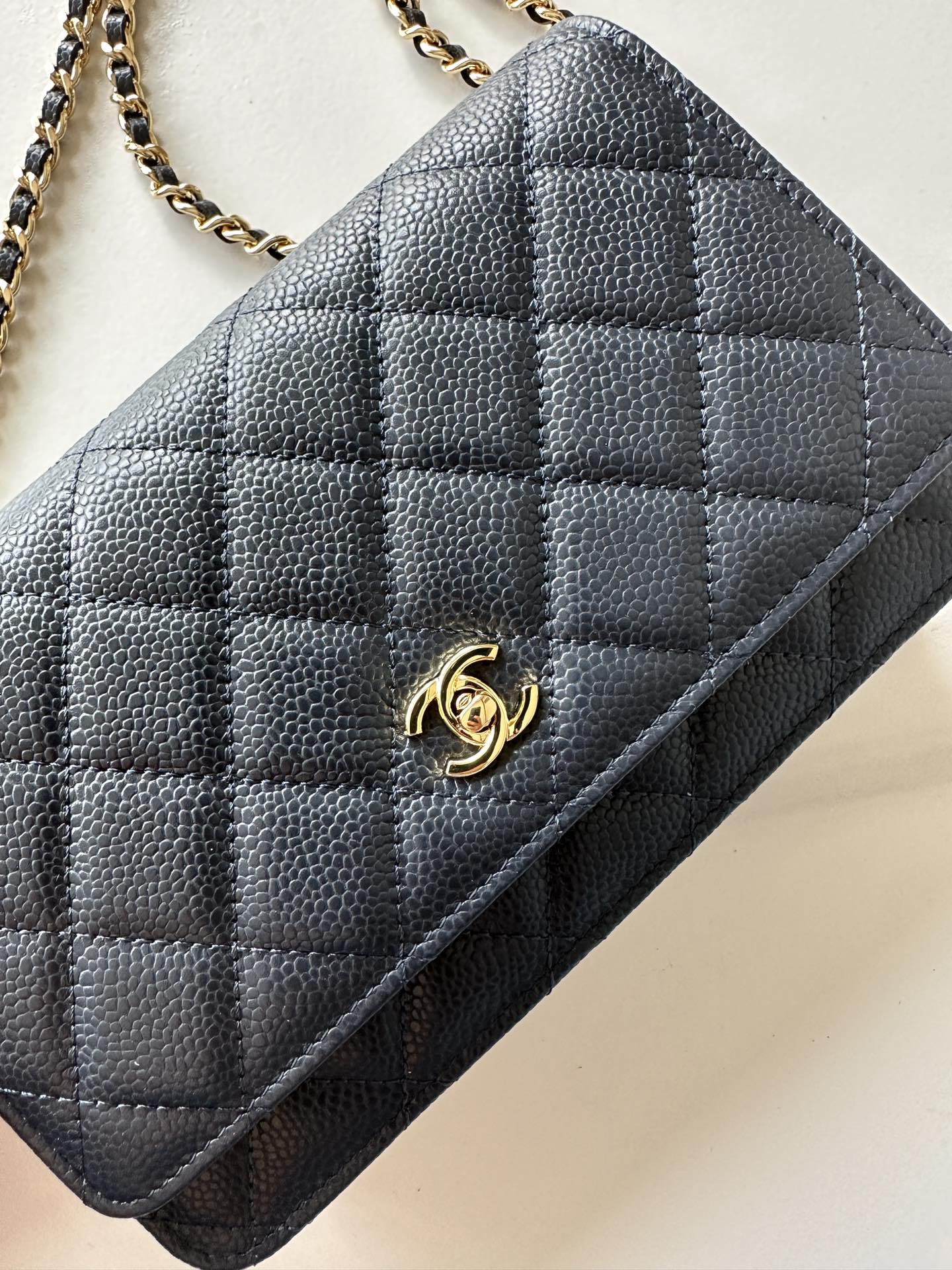 Quilted Classic Wallet on Chain
