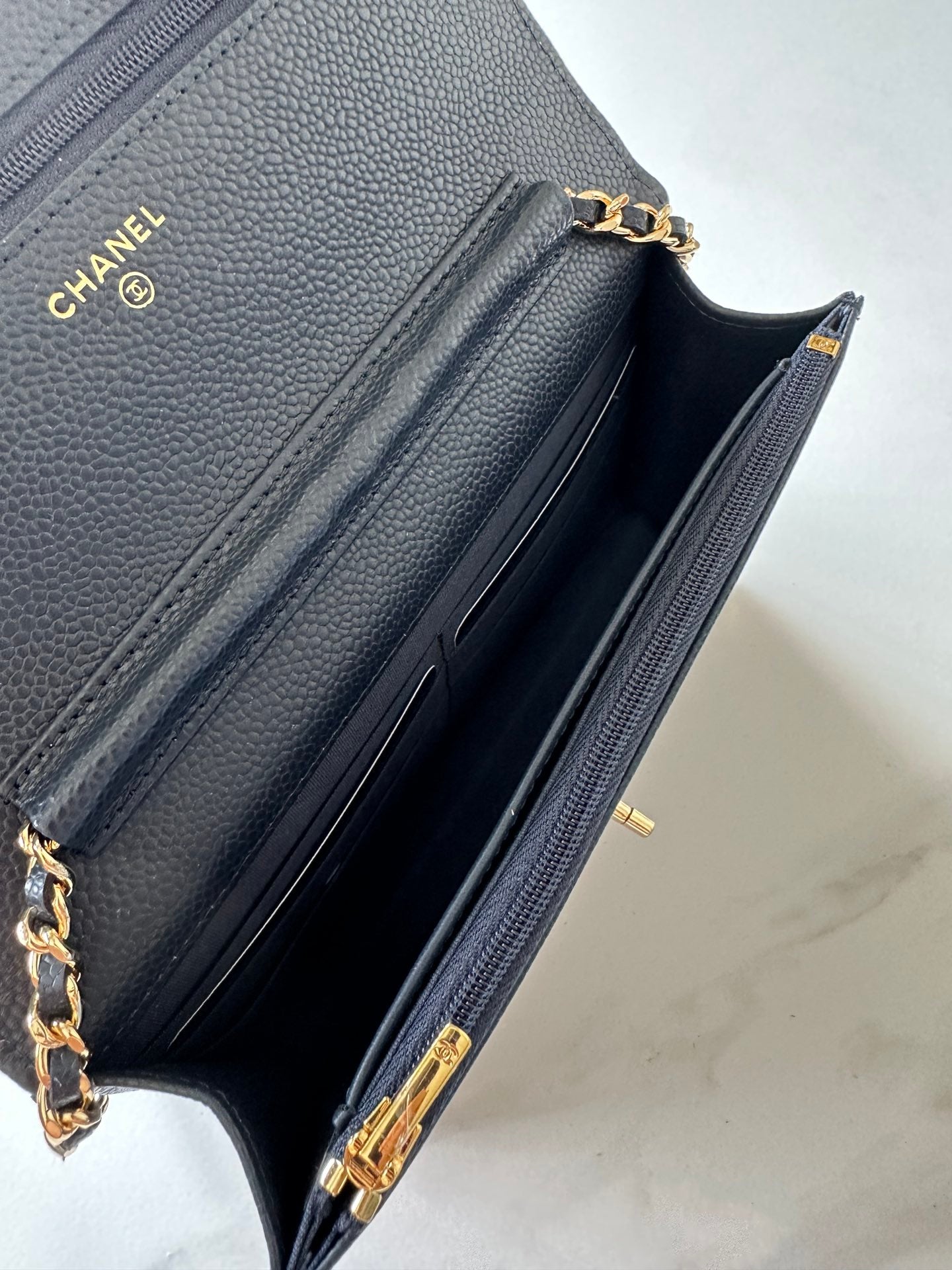 Quilted Classic Wallet on Chain