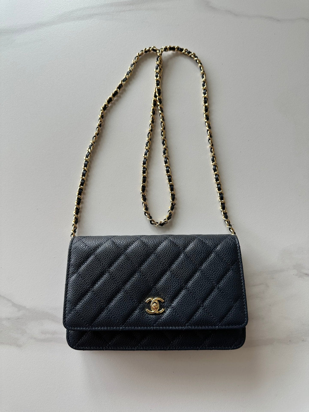 Quilted Classic Wallet on Chain