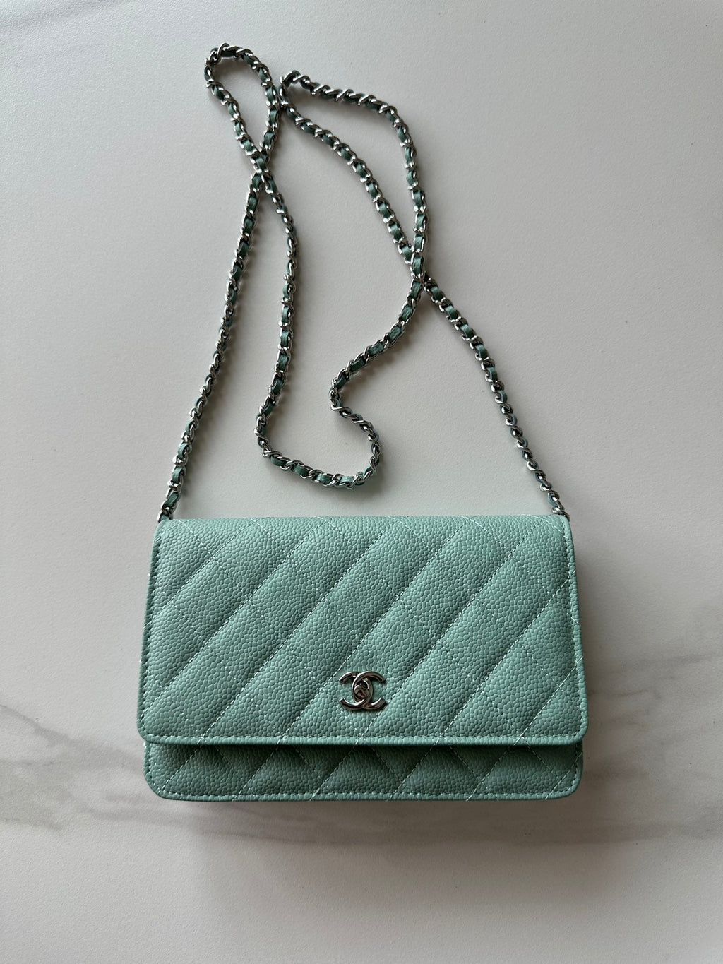 Quilted Classic Wallet on Chain