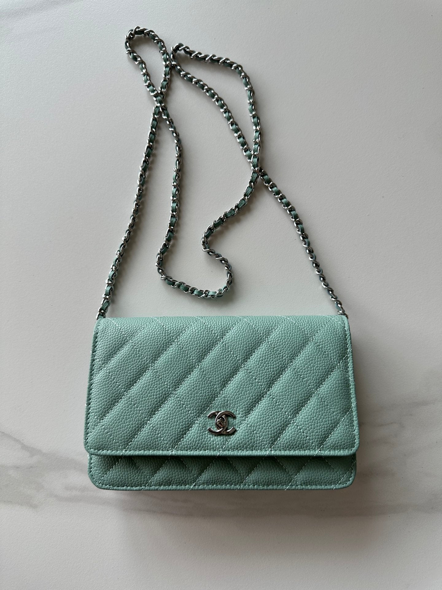 Quilted Classic Wallet on Chain