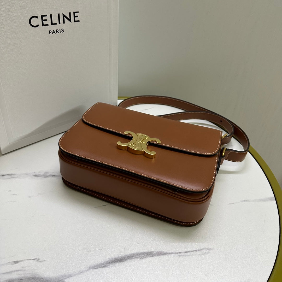 Triomphe Calfskin Shoulder Bag