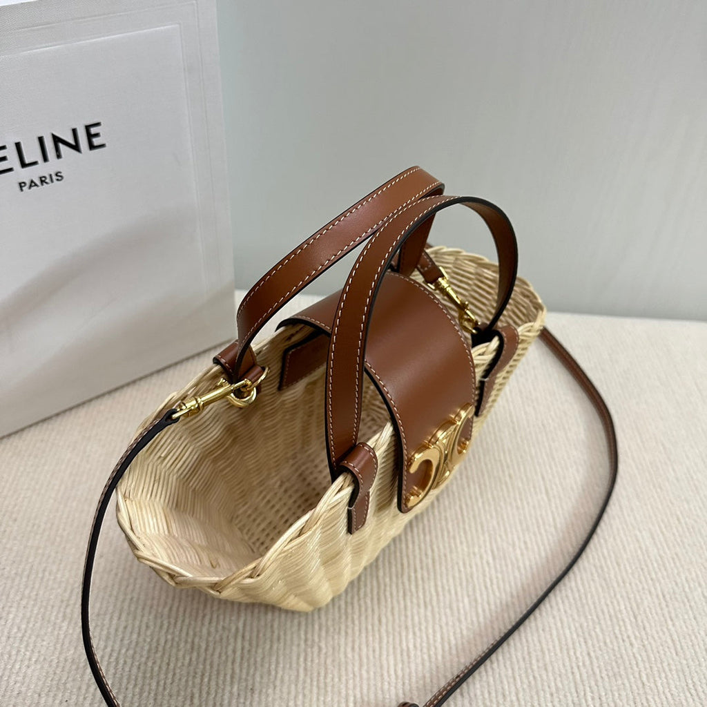 Triomphe Panier Woven Basket Bag
