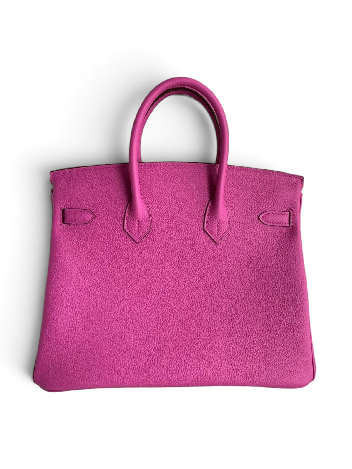 SWORD LUXURY marka, fuşya rengi Togo deri Hermès Birkin 25cm çanta, kutusu ve kurdelesi ile birlikte.