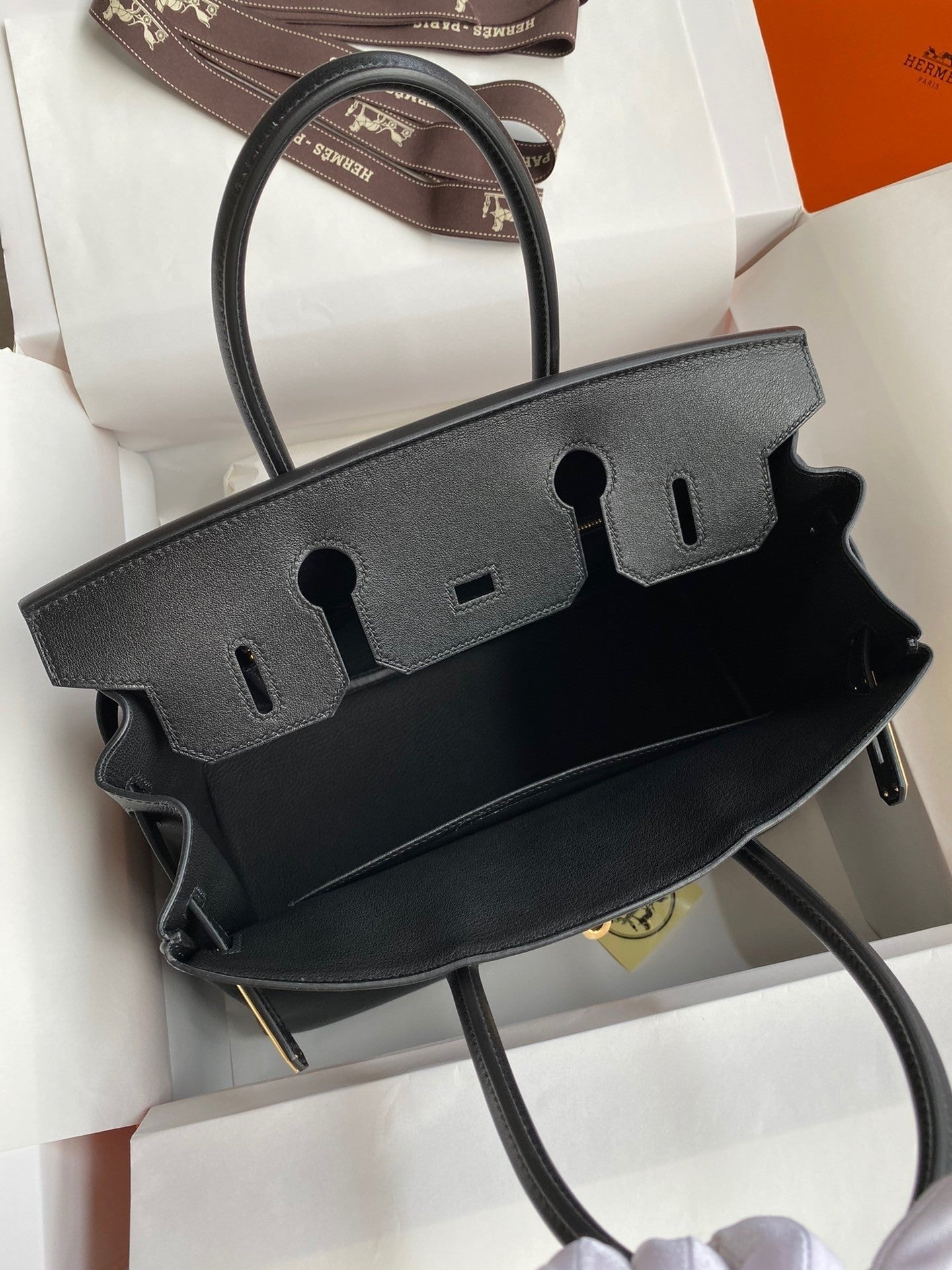 Birkin 25cm Swift Calfskin Leather Handbag