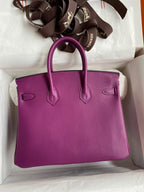 Birkin 25cm Swift Calfskin Leather Handbag