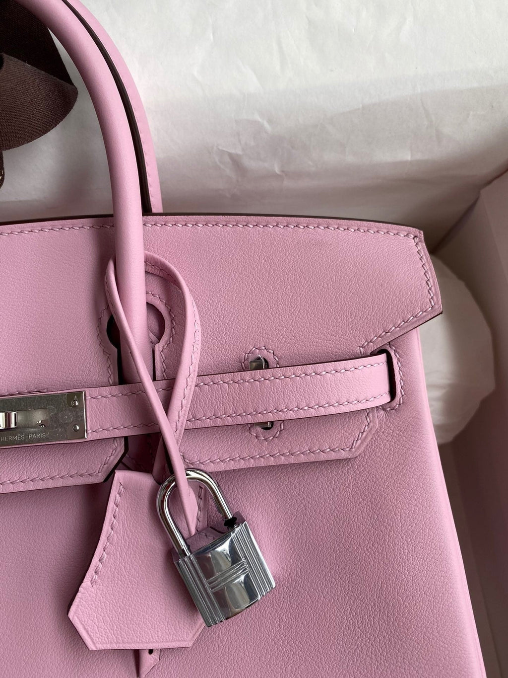 Birkin 25cm Swift Calfskin Leather Handbag