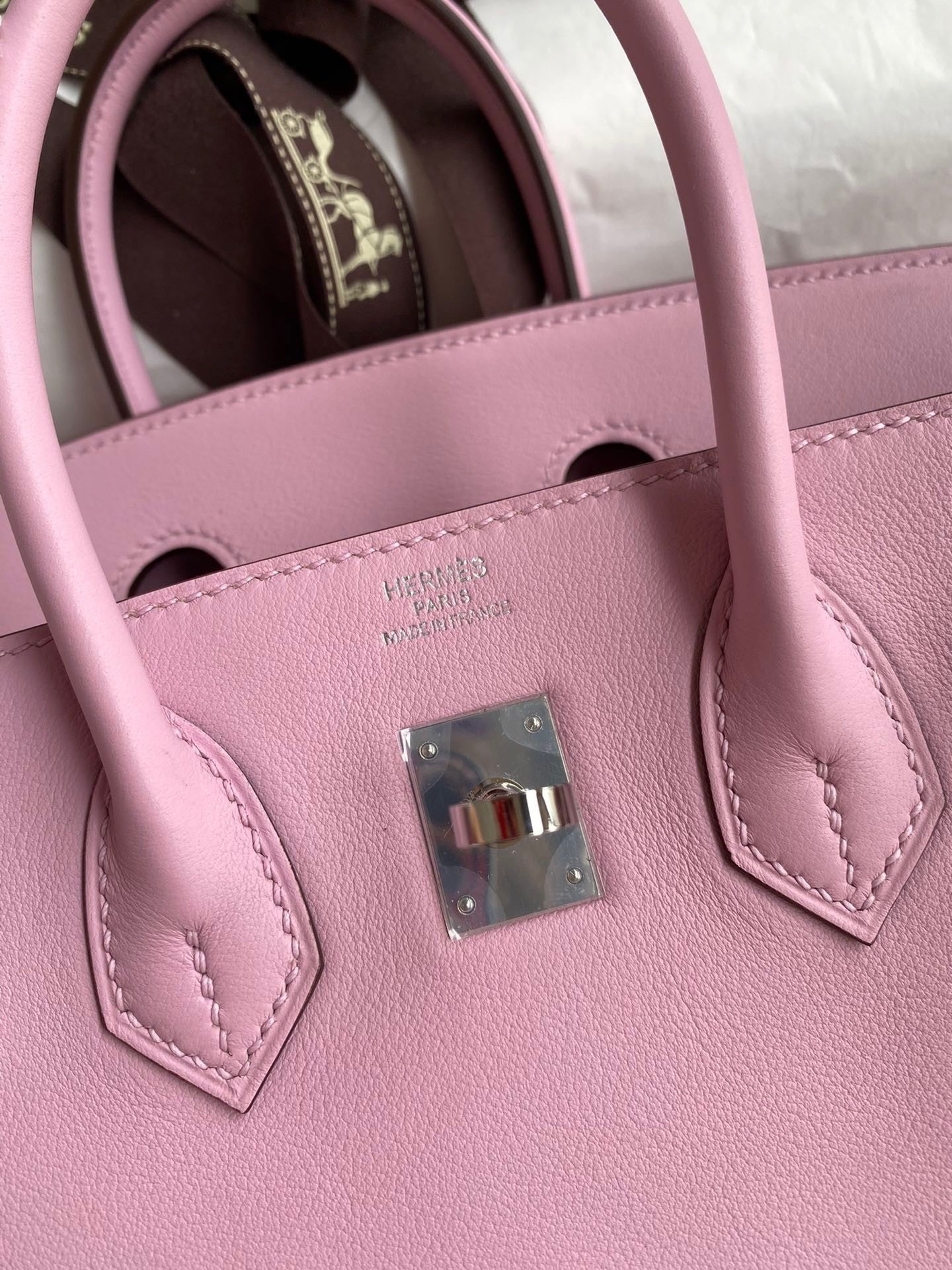 Birkin 25cm Swift Calfskin Leather Handbag