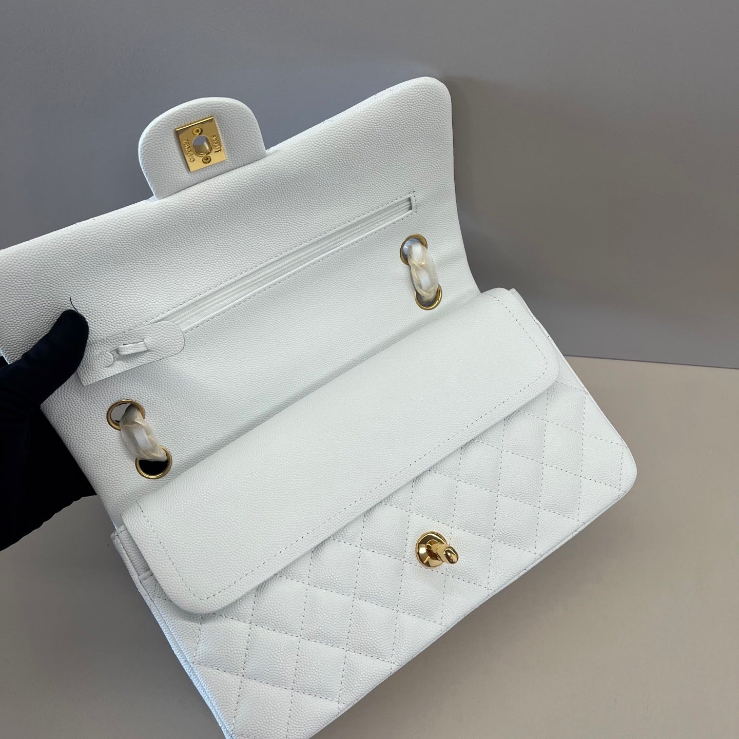 Caviar Leather Classic Double Flap Bag