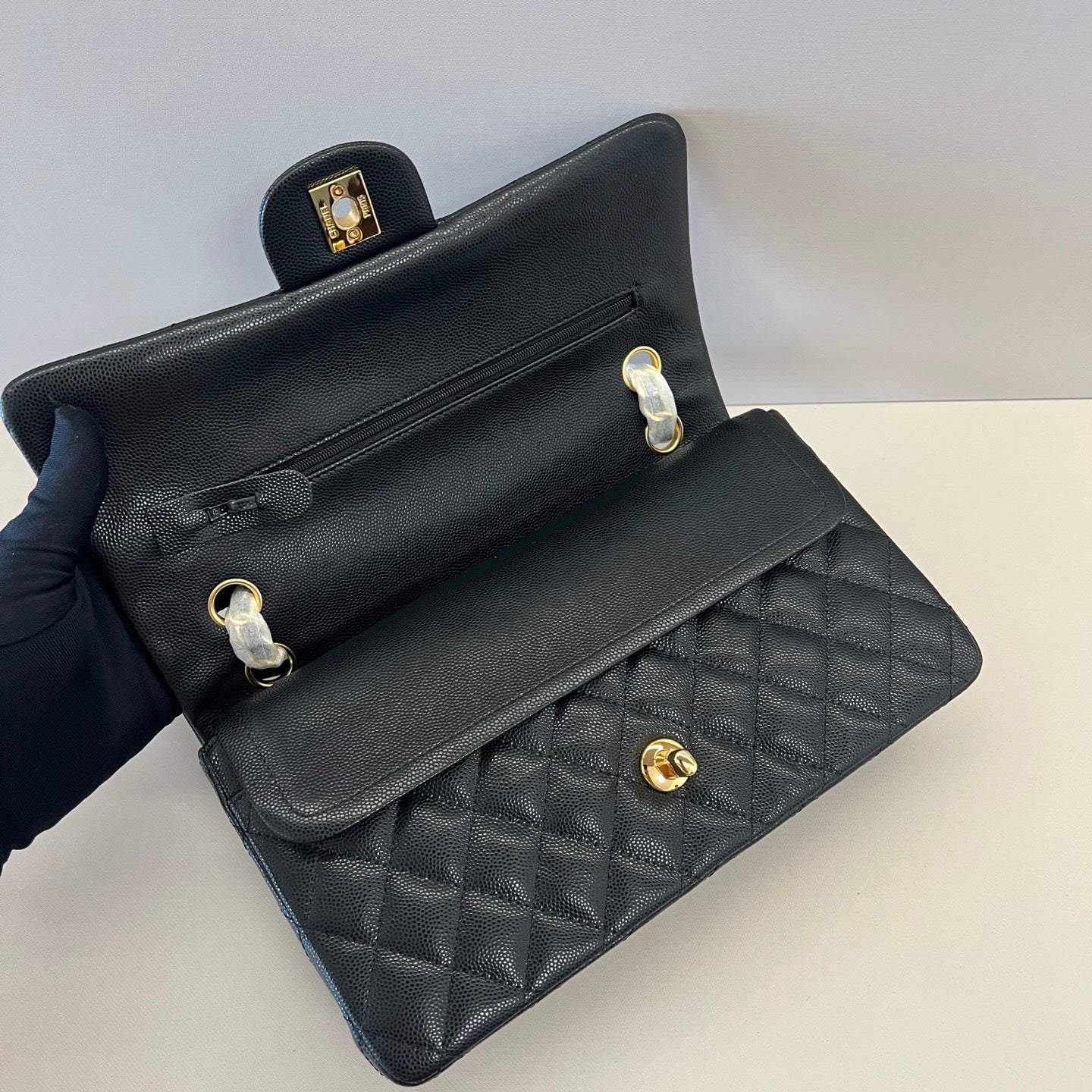 Caviar Leather Classic Double Flap Bag