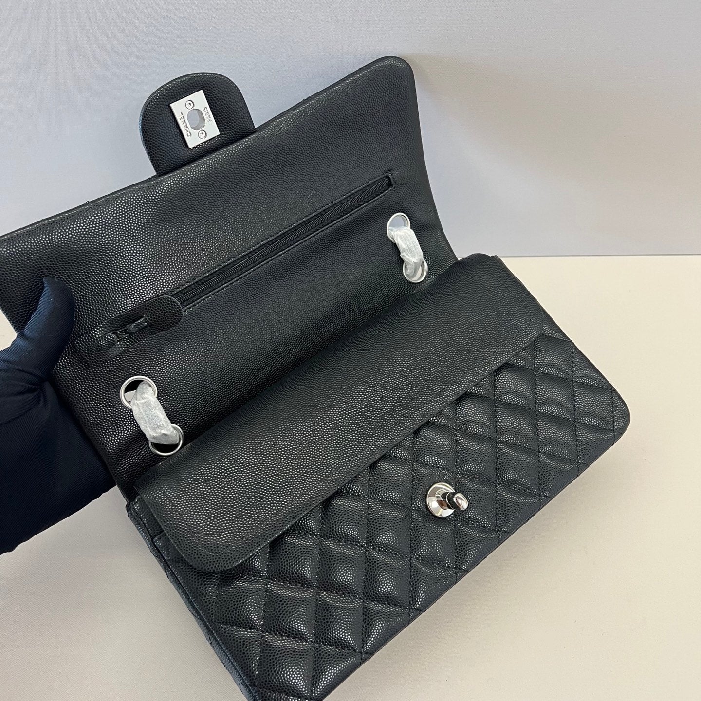 Caviar Leather Classic Double Flap Bag