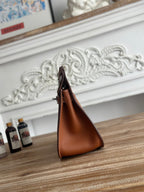 Brown Jypsiere 28cm – Togo Leather, Silver Hardware