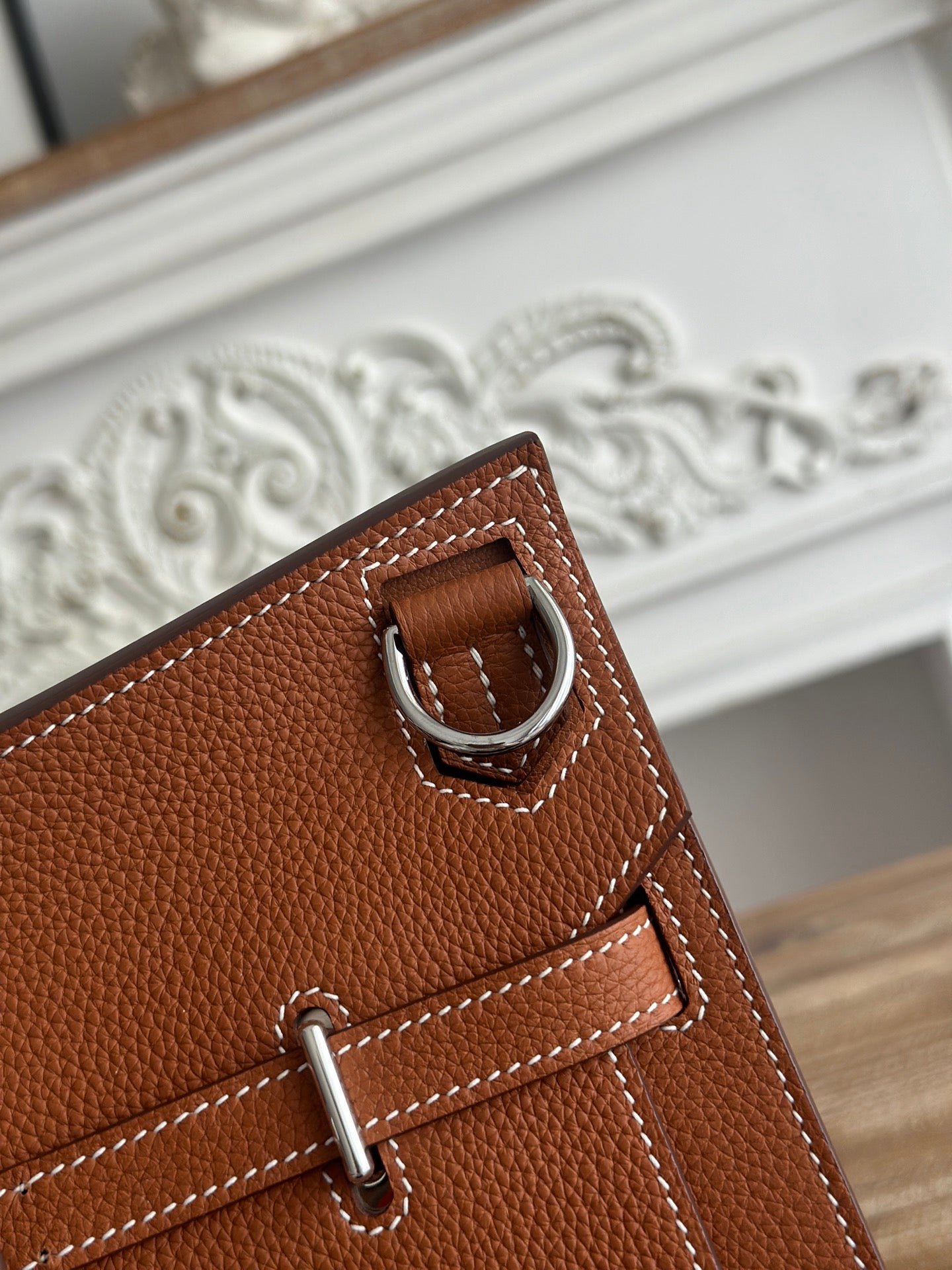 Brown Jypsiere 28cm – Togo Leather, Silver Hardware