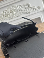 Black Jypsiere 28cm – Togo Leather, Silver Hardware