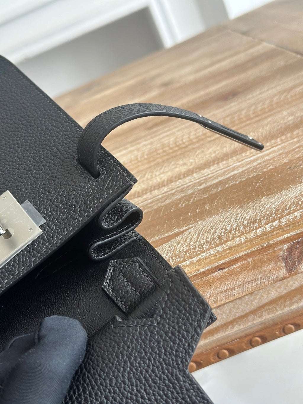 Black Jypsiere 28cm – Togo Leather, Silver Hardware