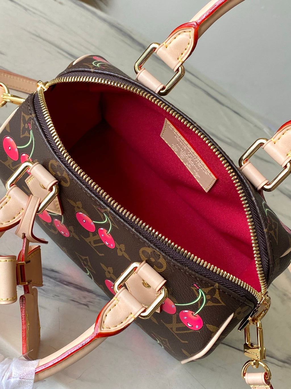 Speedy Bandoulière 20 Monogram Canvas with Cherry Print
