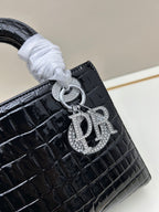 Crocodile-Pattern Leather Bag