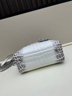 Crocodile-Pattern Leather Bag