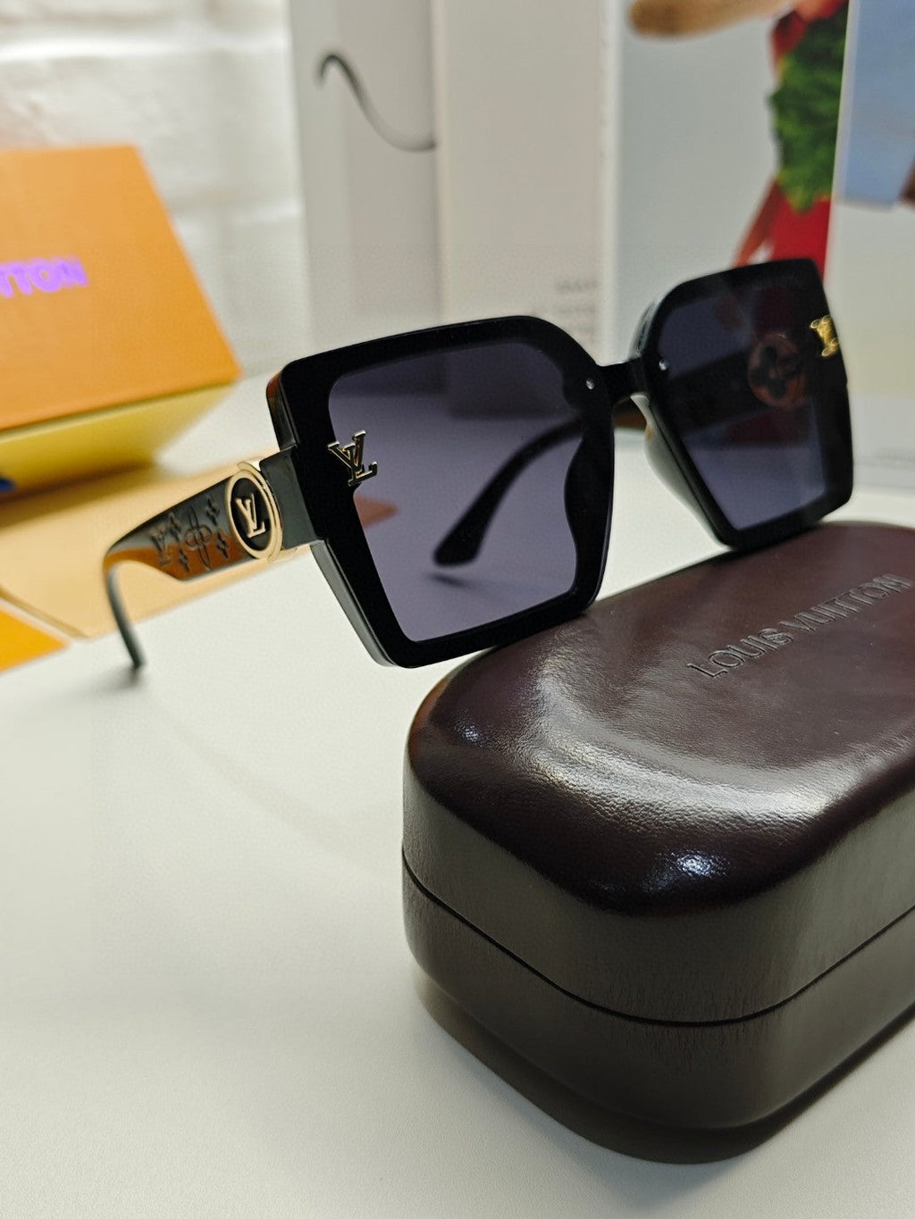Oversized Monogram Frame Sunglasses