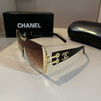 Brown & Gold Shield Sunglasses
