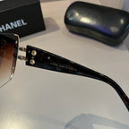 Brown & Gold Shield Sunglasses