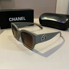 Matte Gray & Black Square Sunglasses