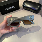Matte Gray & Black Square Sunglasses