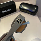 Matte Gray & Black Square Sunglasses