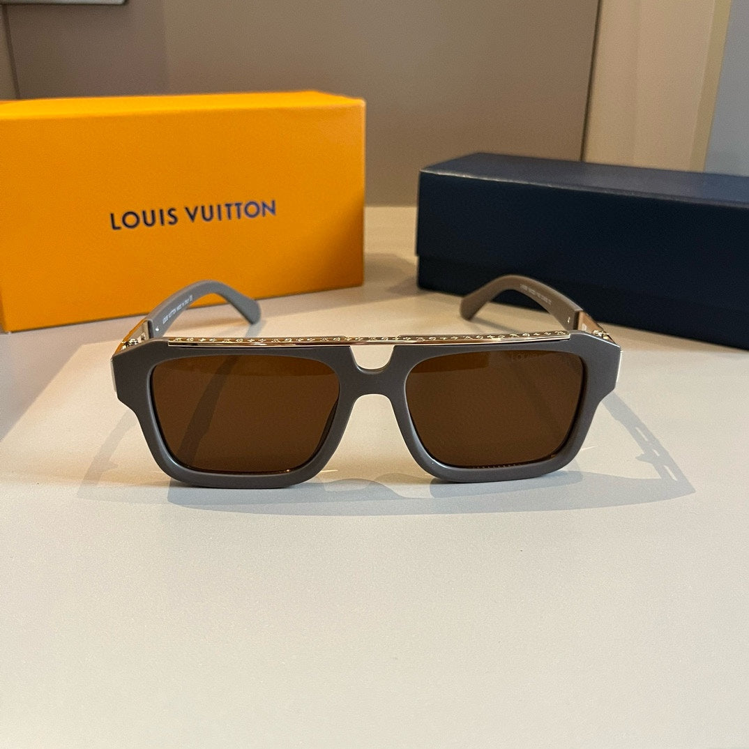 Metal Accented Square Sunglasses