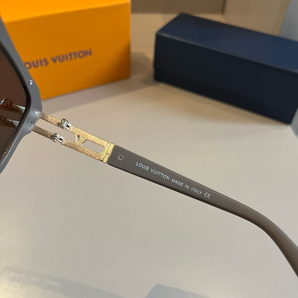 Metal Accented Square Sunglasses