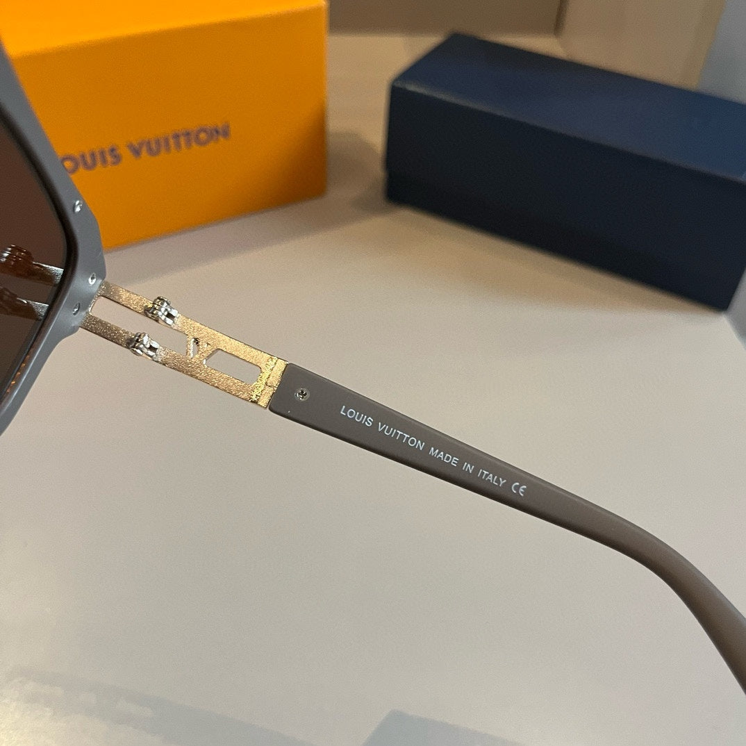 Metal Accented Square Sunglasses