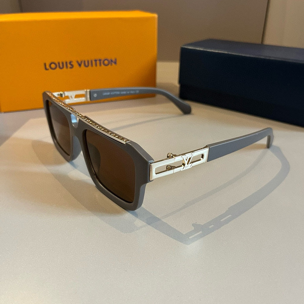 Metal Accented Square Sunglasses