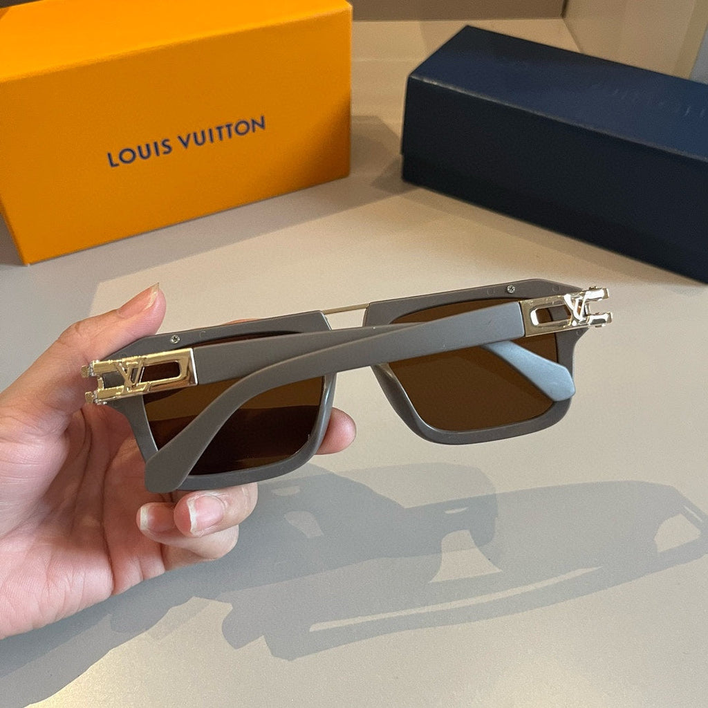 Metal Accented Square Sunglasses