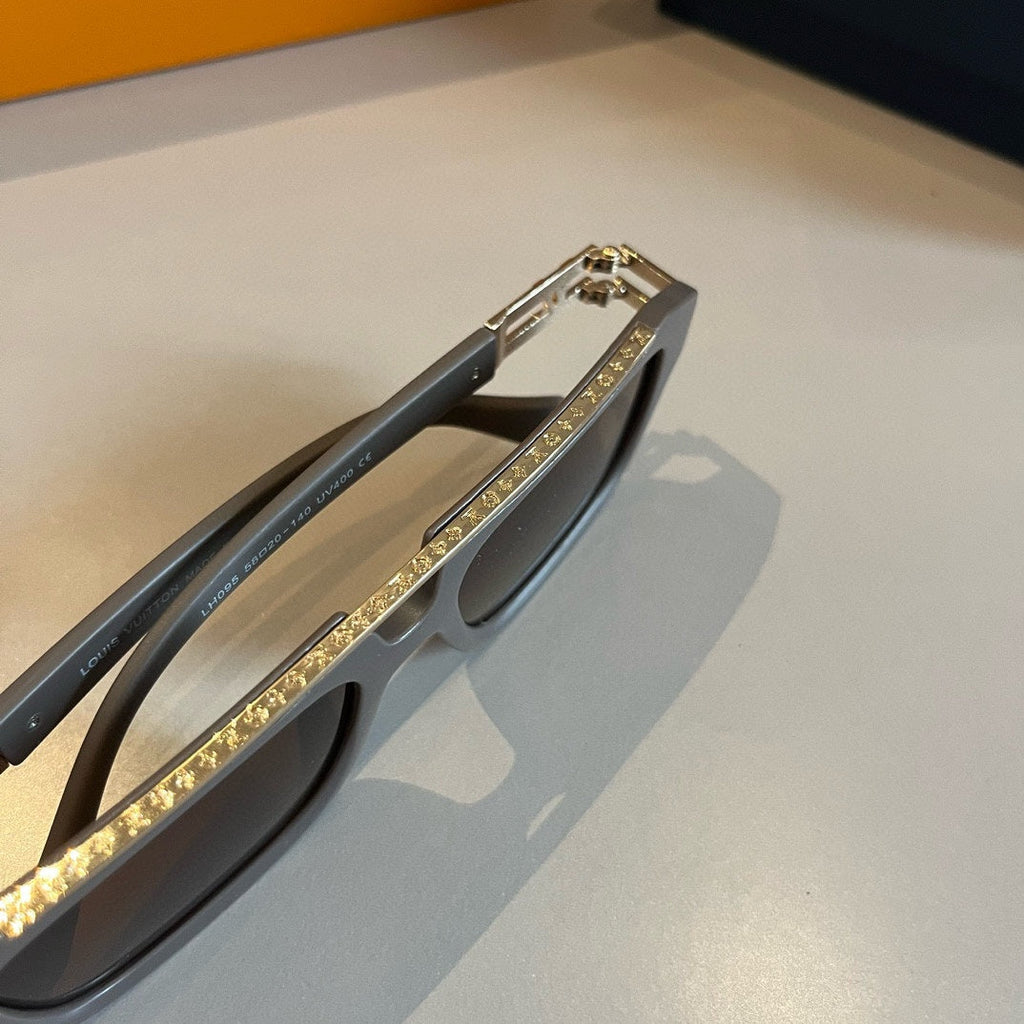 Metal Accented Square Sunglasses