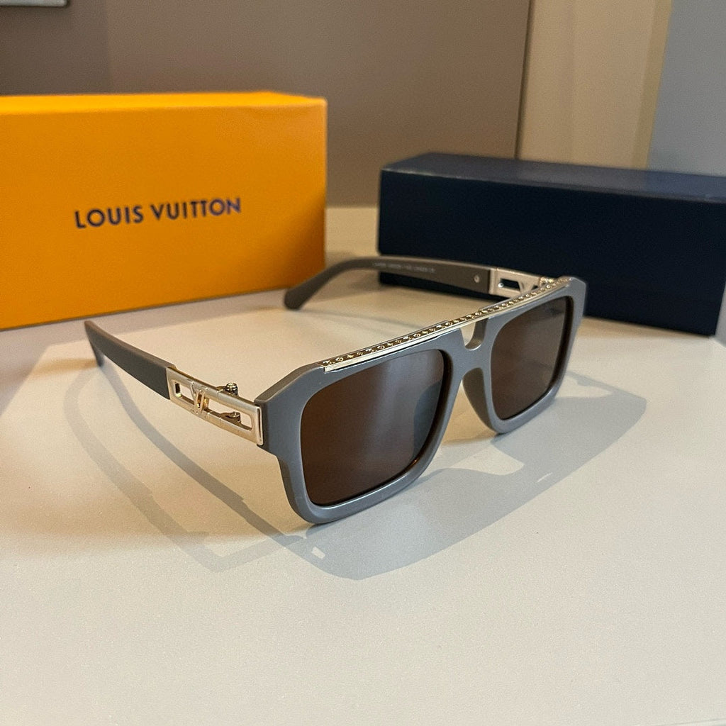 Metal Accented Square Sunglasses