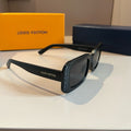 Minimal Monogram Square Sunglasses