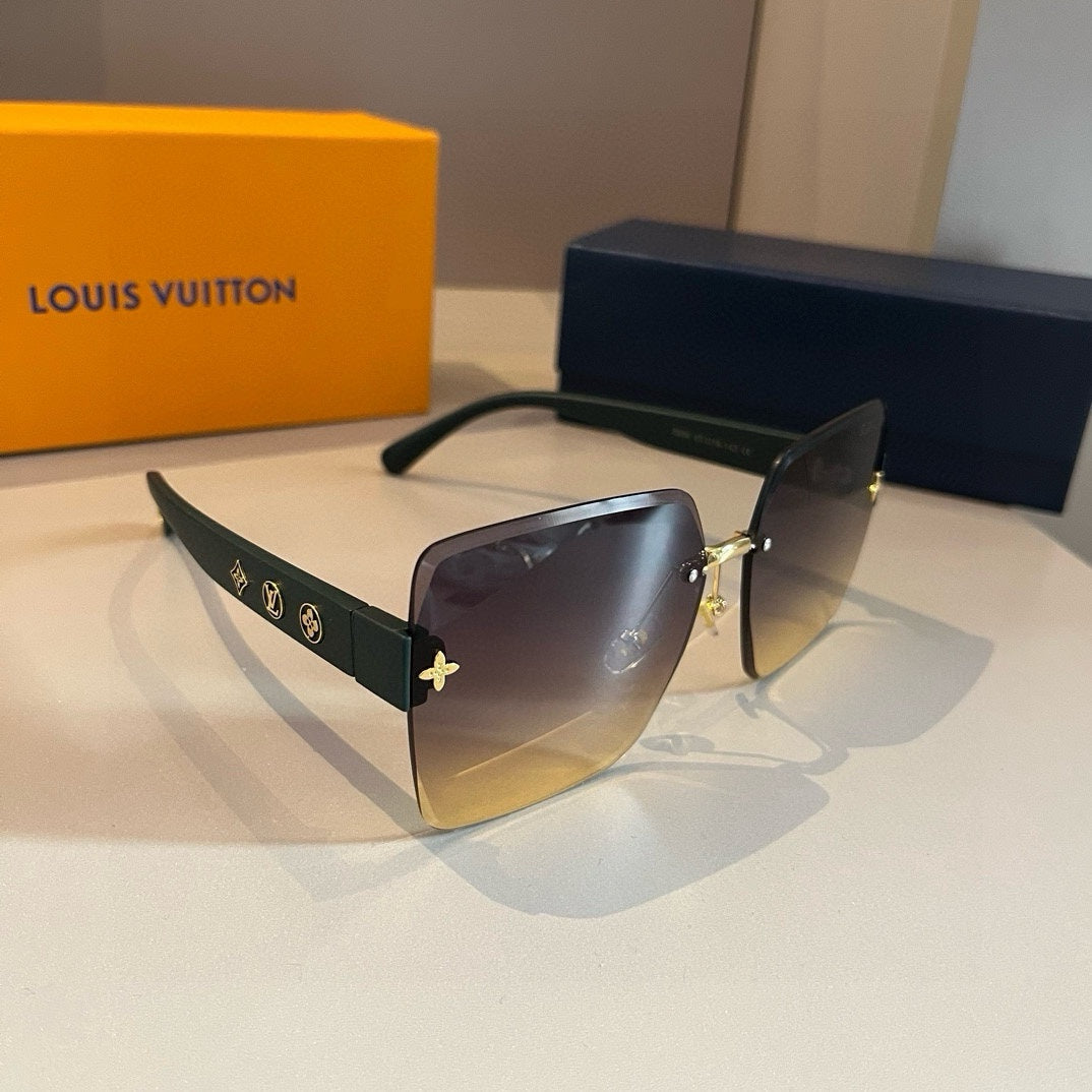 Louis Vuitton sunglasses with a box in the background