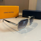 Silver Frame Gradient Aviator Sunglasses