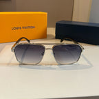 Silver Frame Gradient Aviator Sunglasses