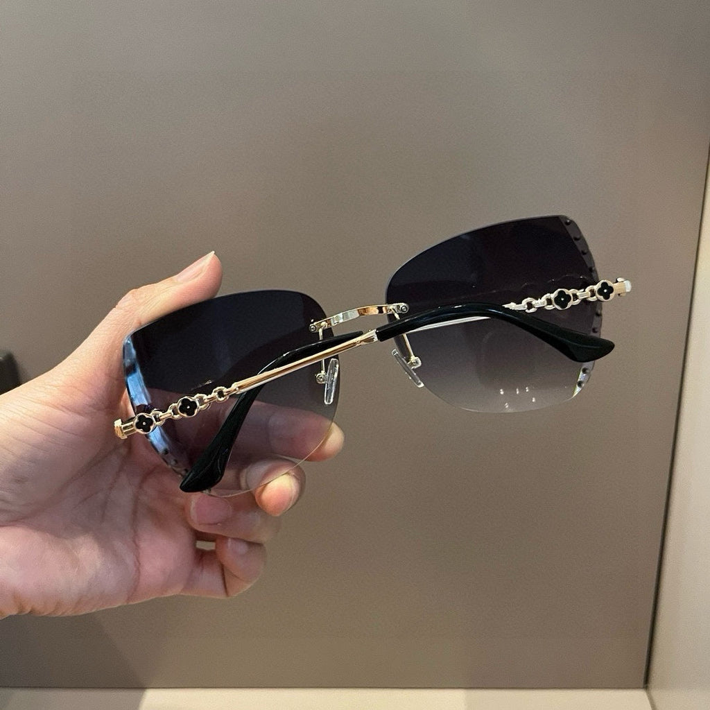 Frameless Monogram Metal Sunglasses