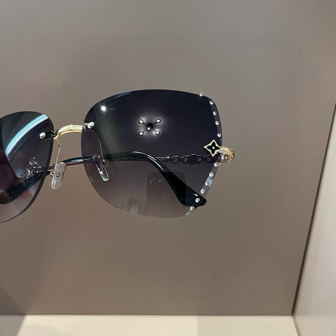 Frameless Monogram Metal Sunglasses