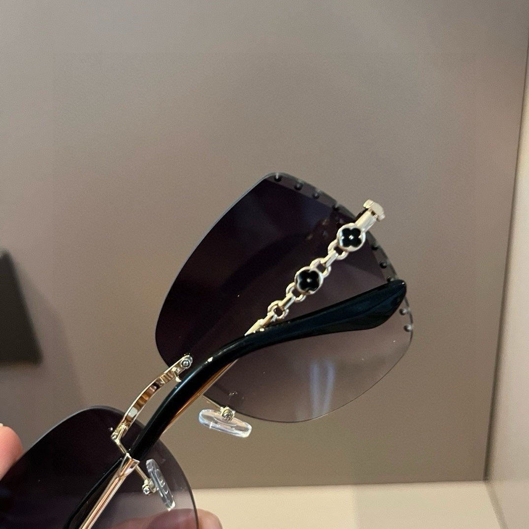 Frameless Monogram Metal Sunglasses