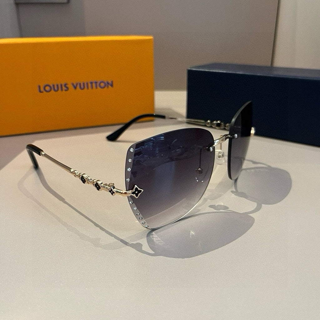 Frameless Monogram Metal Sunglasses